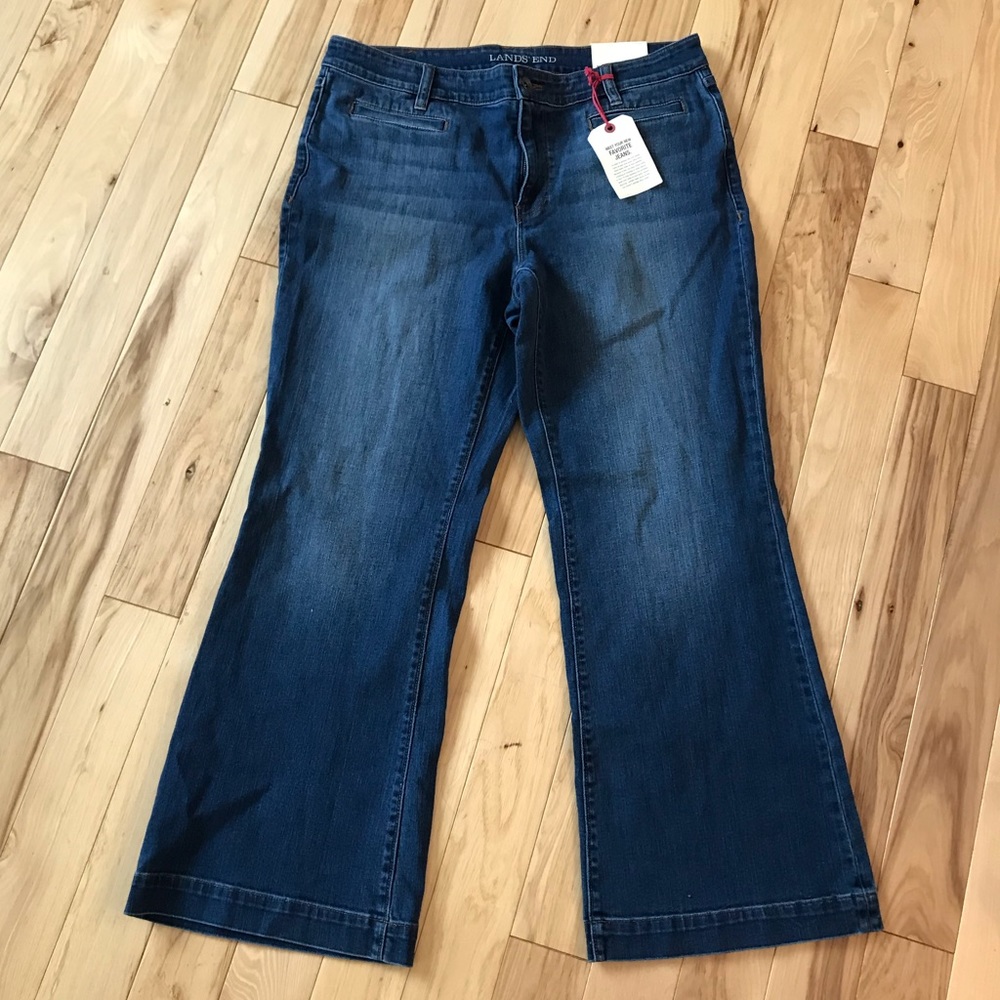 Lands End mid rise trouser Jean
